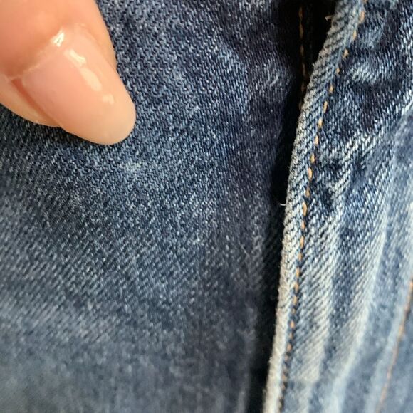 rag & bone Distressed Style Fringed Medium Wash Denim Skirt W1B2K273FRI Size 27 - Picture 9 of 17